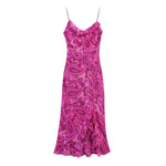 Women’s Slim Printed Midi Camisole Dress – Lightweight Casual Summer Dress