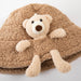 Winter Warm Bucket Hat 3D Stuffed Teddy Bear Wide Brim Plush Hat