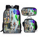 3PC-SET Toilet Man Backpack Primary Secondary School Teenage Peripheral Schoolbags