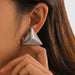 3D Triangle Earrings for Women – Polished Stainless Steel Jewelry