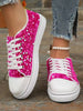 Women’s Stylish Sequin Embellished Round Toe Flat Sneakers With Comfortable Fit