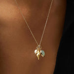 14K Gold-Plated Natural Crystal Conch Pendant Necklace for Women’s Elegant Jewelry