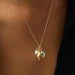 14K Gold-Plated Natural Crystal Conch Pendant Necklace for Women’s Elegant Jewelry