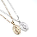 Virgin Mary Pendant Necklace - Religious Portrait Long Chain