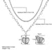 Split Love Ring Pendant Necklace Set Women's Designer Necklace Jewelry