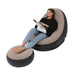 Air Mattress Lazy Sofa Deck Chair Comfortable Leg Stool Rest Beanbag Sofa