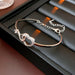 Women's Hollow Heart Infinity Symbol Bracelet with Gift Box for Daughter