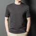 Men’s Knitted Short-Sleeve Round Neck Sweater T-Shirt