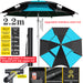 360° Adjustable Anti-UV Portable Fishing Sun Umbrella for Outdoor Shade and Rain Protection