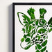 Giraffe Metal Wall Art – Moss-Effect Wall Hanging Decor