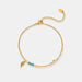 Titanium Steel Wing Charm Anklet Bracelet with Delicate Detailing