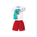Children Fashion Clothes Set Cute Knitted Short Sleeve Boys Wear