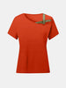 Asymmetrical Neck Short Sleeve T-Shirt for Modern Casual Outfits