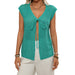 Hollow Out Short Sleeve Lace-Up Vacation Cardigan for Women