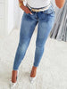 Washed Beaded High-Waist Denim Jeans for Women