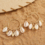 Marine Life Series Shell Earrings Natural Conch Earrings Jewelry