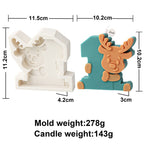 Silicone Fondant Christmas Number Candle Mold 0-9 Santa Claus Christmas Puzzle