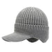 Hats Men's Autumn and Winter Woolen Hats Plush Thickened Knit Hats for Cold Weather