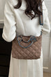Bubble Textured Handbag with Adjustable Printed Strap – Spacious Structured Shoulder Bag