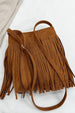 Suede Fringe Shoulder Bag – Bohemian-Inspired Casual Accessory