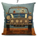 Lovely Cartoon Dog Driving Car Pillowcase – Decorative Linen Cushion Cover