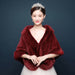 Bridal Fur Shawl and Warm Cloak for Wedding Dress and Cheongsam
