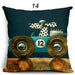 Lovely Cartoon Dog Driving Car Pillowcase – Decorative Linen Cushion Cover