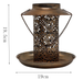 Solar-Powered Hanging Bird Feeder Lamp with Dual Feeding and Lighting Function