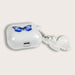 Painted Blue Butterfly Pendant Earphone Case Airpods 2 Transparent Soft Case