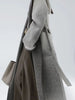 Fashion Women's Woolen Coat Hooded Two-Sided Gradient Mid-calf Overcoat