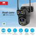 Dual Screen Wireless 360 Degree Outdoor Security Camera with Mobile Remote Monitoring