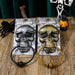 Halloween Skeleton Doorbell Trick Toy with Glowing Pumpkin and Scary Sound Effects