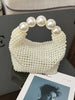 Handwoven Beaded Bag Women's Designer Pearl Handbag