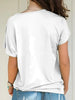 Asymmetrical Neck Short Sleeve T-Shirt for Modern Casual Outfits