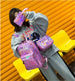 Holographic Laser Backpack Set – Stylish 3-in-1 Crybaby Design Bag Set