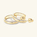 925 Sterling Silver Moissanite C Hoop Earrings for Women Jewelry