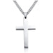 Minimalist Cross Necklace – Single Pendant Jewelry with Chain