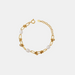 Freshwater Pearl Bracelet for Women in Gold-Tone Titanium Steel Chain