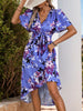 Sweet And Elegant Colorful Floral Print Dress With Flowing Silhouette And Feminine Charm