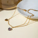 Stainless Steel Heart Anklet with Synthetic Crystal Charm for Stylish Footwear Flair