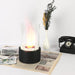 Portable Stainless Steel Desktop Alcohol Fireplace with Glass Atmosphere Light