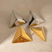 3D Triangle Earrings for Women – Polished Stainless Steel Jewelry