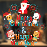 Christmas Decorations Window Glass Static Stickers Home Office Decoration Stickers