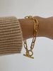 18K Gold-Plated Chain Bracelet – Stylish Stainless Steel for Women