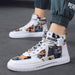 Men’s Black High-Top Trend Sneakers – Casual Sports Shoes