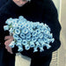 60cm Creative Crochet Rose Bouquet Blanket Gift for Girlfriend