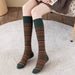 Women's Middle High Tube Calf Knee Socks Ethnic Style Net Cotton Socks
