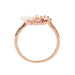 Fashionable Butterfly Flowers Crystal Ring for Women - Elegant Rose Gold Zircon Jewelry