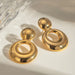 18K Gold-Plated Cutout Earrings for Women Elegant Lightweight Design