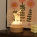 3D Laser Engraved Acrylic Night Light – Plug-In Decorative Bedside Lamp